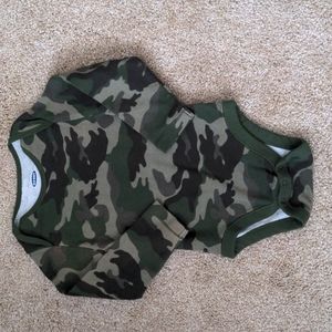 NWOT army print onesie